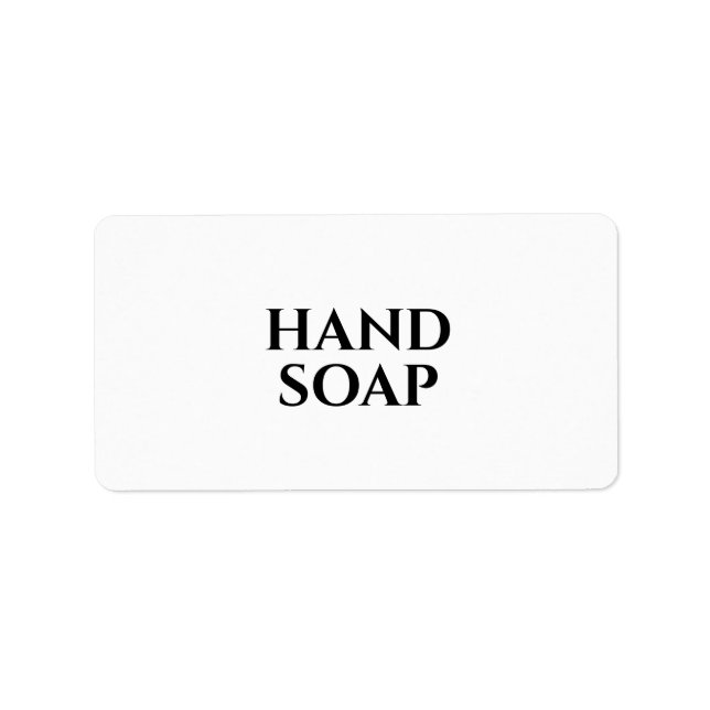 Hand Soap. Label (Front)
