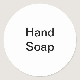 Hand Soap Labels/ Classic Round Sticker