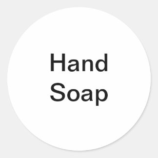 Hand Soap Labels/ Classic Round Sticker