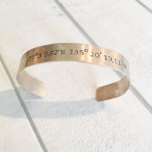 Hand Stamped Sterling Silver Cuff Bracelet (Top)