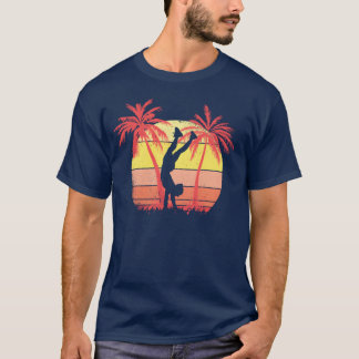 Hand Stand Girl Summer Sunset 80s Palm friends T-Shirt