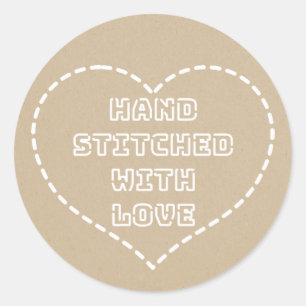 Hand Stitched Classic Round Sticker