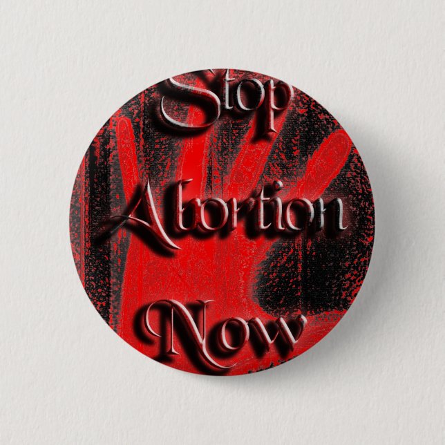 Hand - Stop Abortion Now Button (Front)