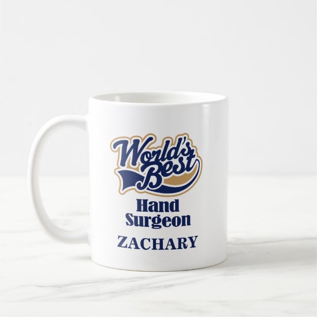 Hand Surgeon Personalized Mug Gift (Left)