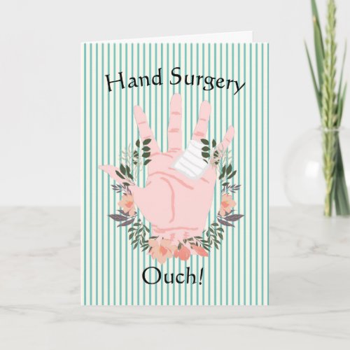 Hand Surgery Get Well Card with Hand