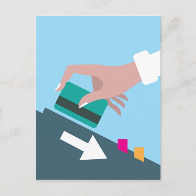 Hand swiping credit card (Front)