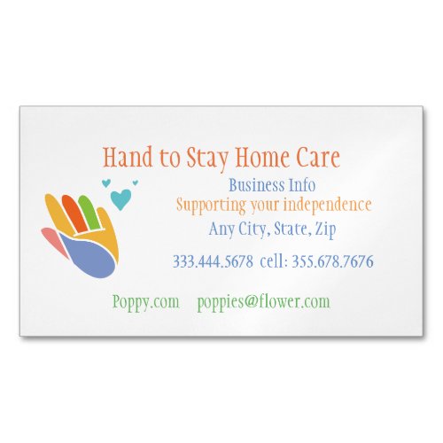 Hand to Stay Home Care Business Card