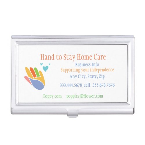 Hand to Stay Home Care Business Card Business Card Case