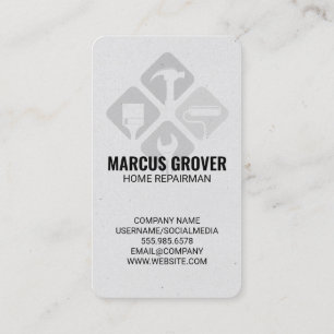 Hand Tools   General Contractor Business Card