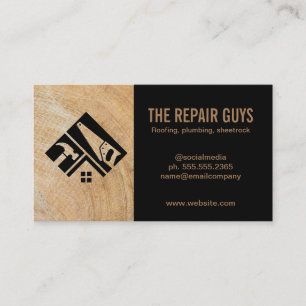Hand Tools Handyman Construction Logo Business Card