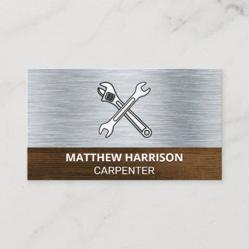 Hand Tools  Metal Wood Business Card