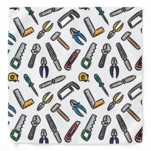 Hand tools pattern color bandana