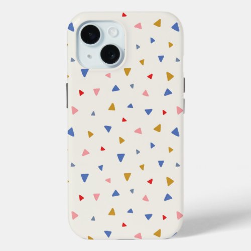 Hand Tossed Triangle Pattern iPhone 15 Case