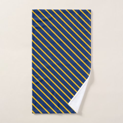 Hand Towel Blue with Yellow Stripes