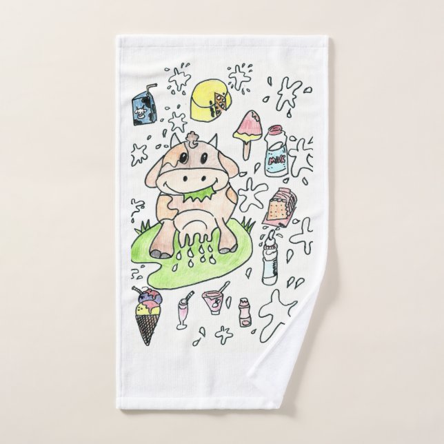 Hand towel, child drawing. hand towel  (Hand Towel)