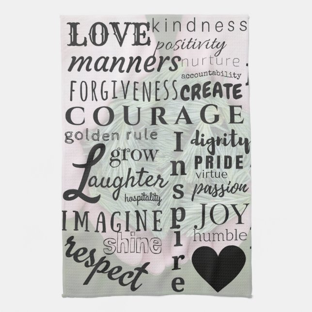 Hand Towel - Kitchen - Family Rules (Vertical)