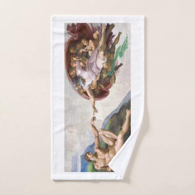HAND TOWEL : MICHELANGELO : THE CREATION OF ADAM (Hand Towel)