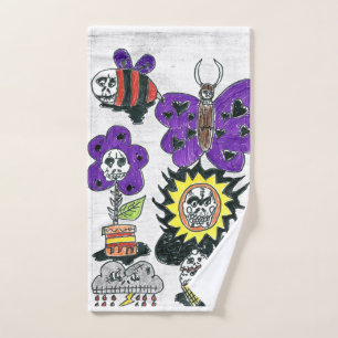 hand towel, pencil drawing. towel 