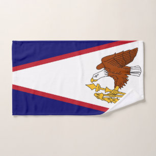 Hand Towel with Flag of American Samoa, USA