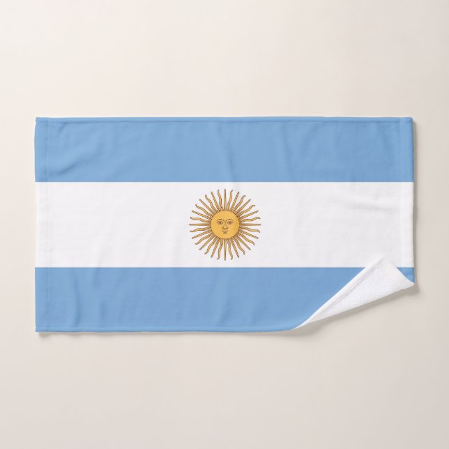 Hand Towel with Flag of Argentina (Hand Towel)