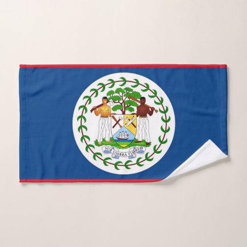 Hand Towel with Flag of Belize