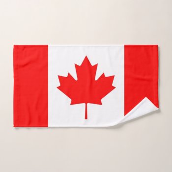 Hand Towel With Flag Of Canada by AllFlags at Zazzle