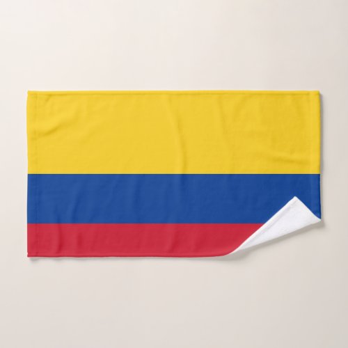 Hand Towel with Flag of Colombia