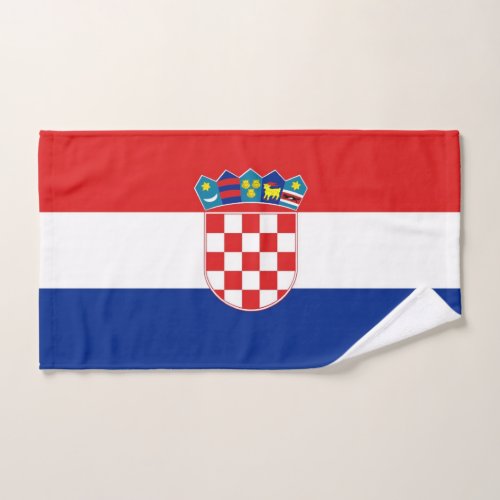 Hand Towel with Flag of Croatia