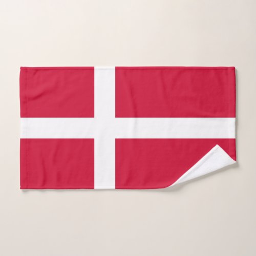 Hand Towel with Flag of Denmark