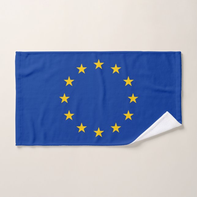 Hand Towel with Flag of European Union (Hand Towel)