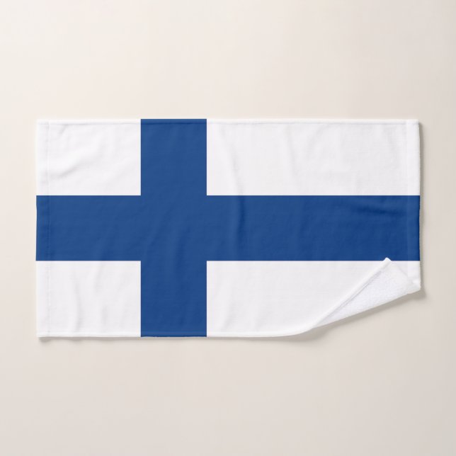 Hand Towel with Flag of Finland (Hand Towel)
