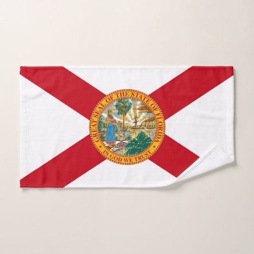 Hand Towel with Flag of Florida State USA
