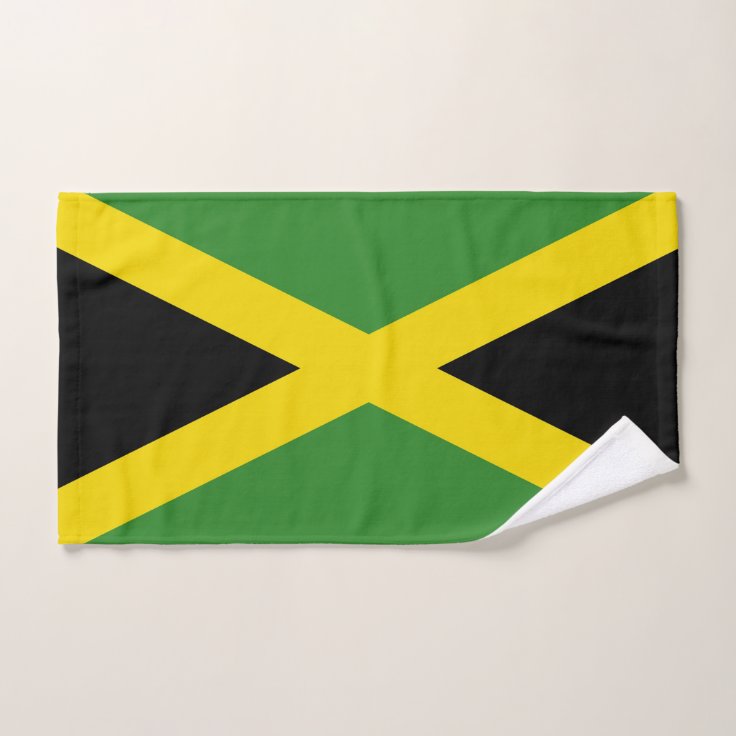 Hand Towel with Flag of Jamaica Zazzle