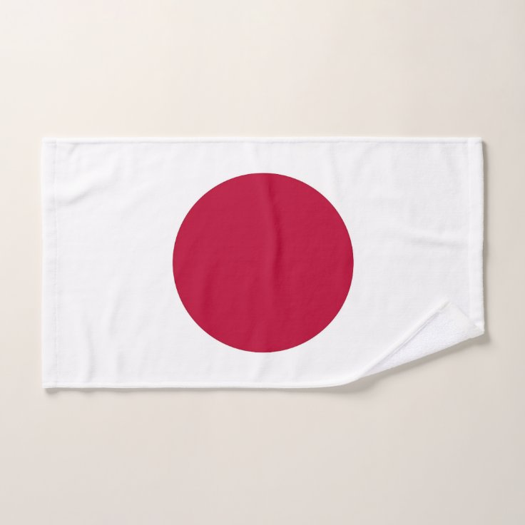 Hand Towel with Flag of Japan | Zazzle