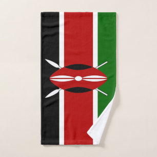 Hand Towel with Flag of Kenya