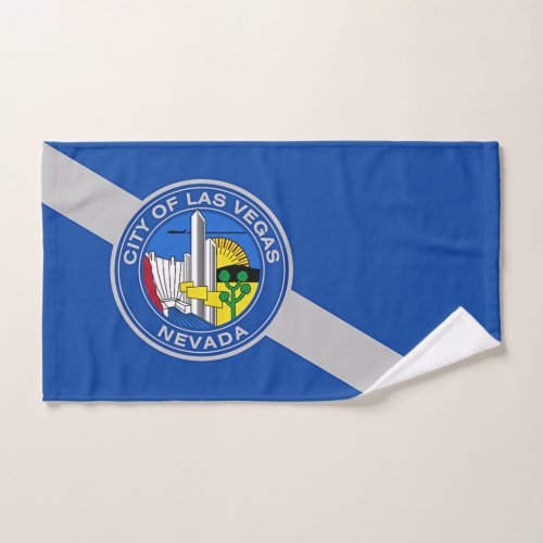 Hand Towel with Flag of Las Vegas City USA