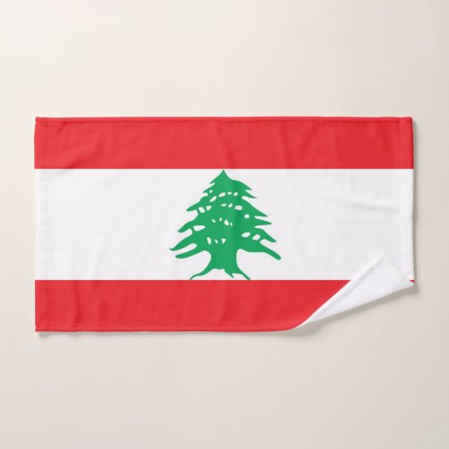 Hand Towel with Flag of Lebanon