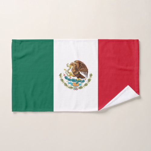 Hand Towel with Flag of Mexico