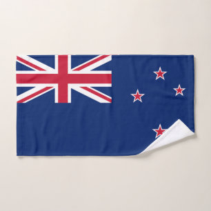 Hand Towel with Flag of New Zealand