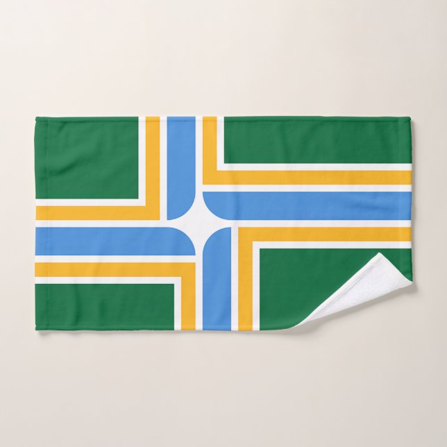 Hand Towel with Flag of Portland City, USA (Hand Towel)