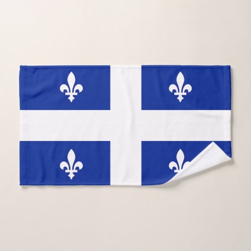 Hand Towel with Flag of Quebec