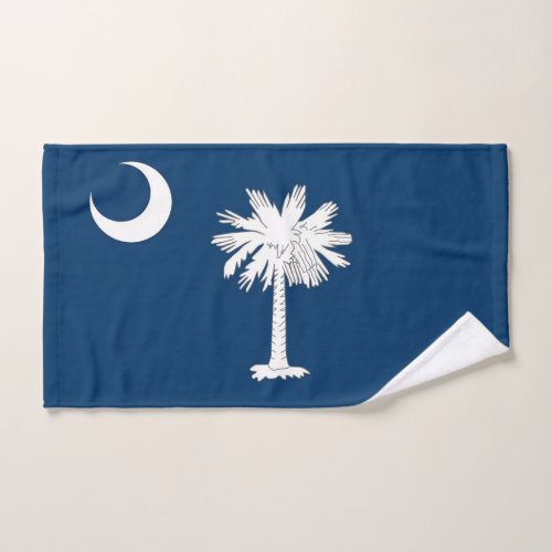 Hand Towel with Flag of South Carolina State USA