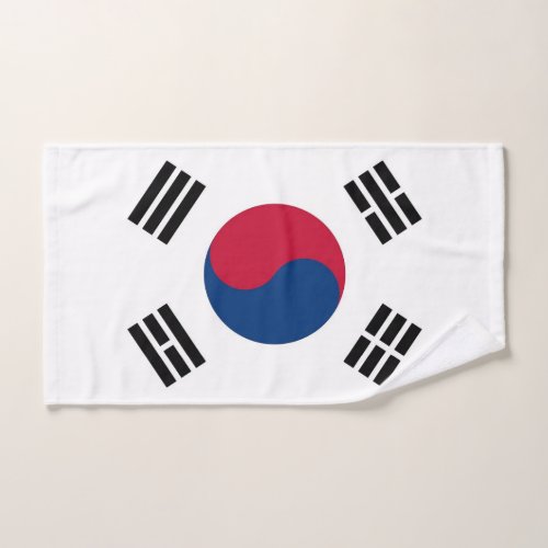 Hand Towel with Flag of South Korea