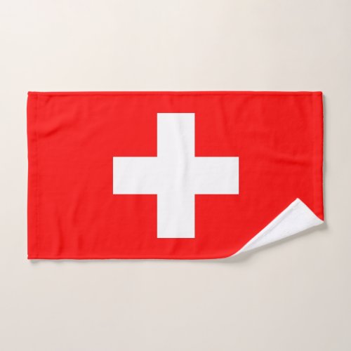 Hand Towel with Flag of Switzerland