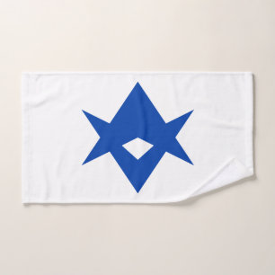 Hand Towel with Flag of Toyota City, Japan