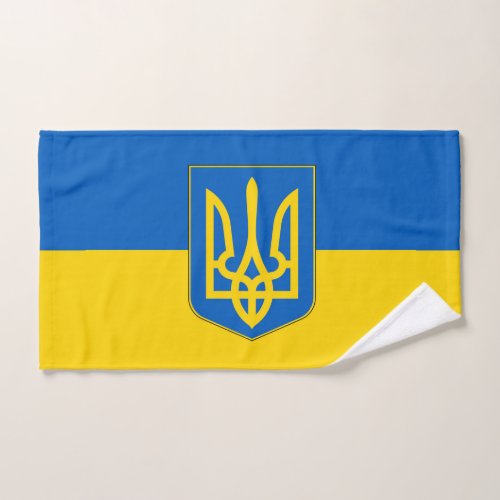 Hand Towel with Flag of Ukraine