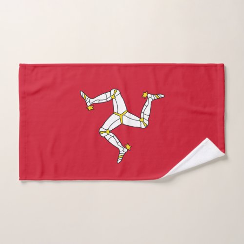 Hand Towel with Isle of Man Flag United Kingdom