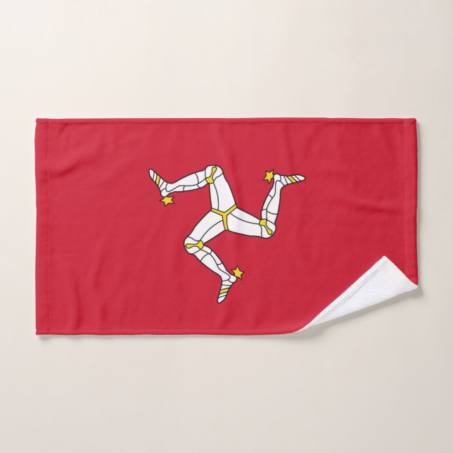 Hand Towel with Isle of Man Flag, United Kingdom (Hand Towel)