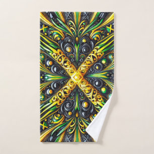 Hand Towel with Jamaican Colors