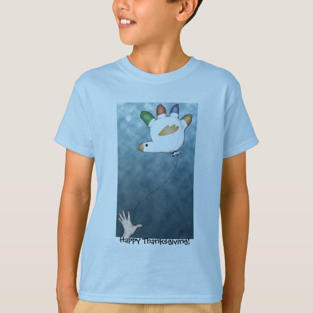 Hand Turkey Balloon T-Shirt (Front)